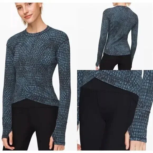 Lululemon Tops - Lululemon Close To Crossing CrewNeck Jacquard Textured Top Long Slv Top L 10